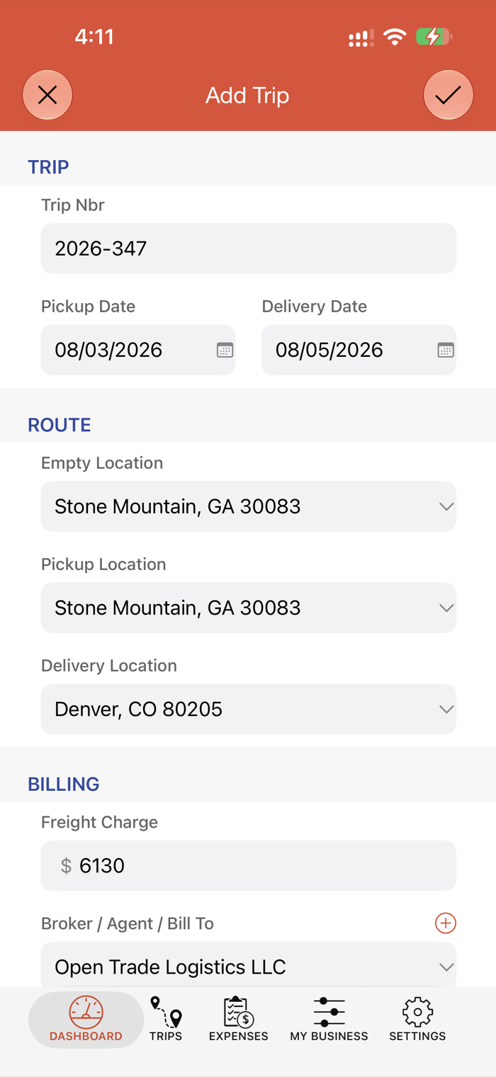 Add Trip